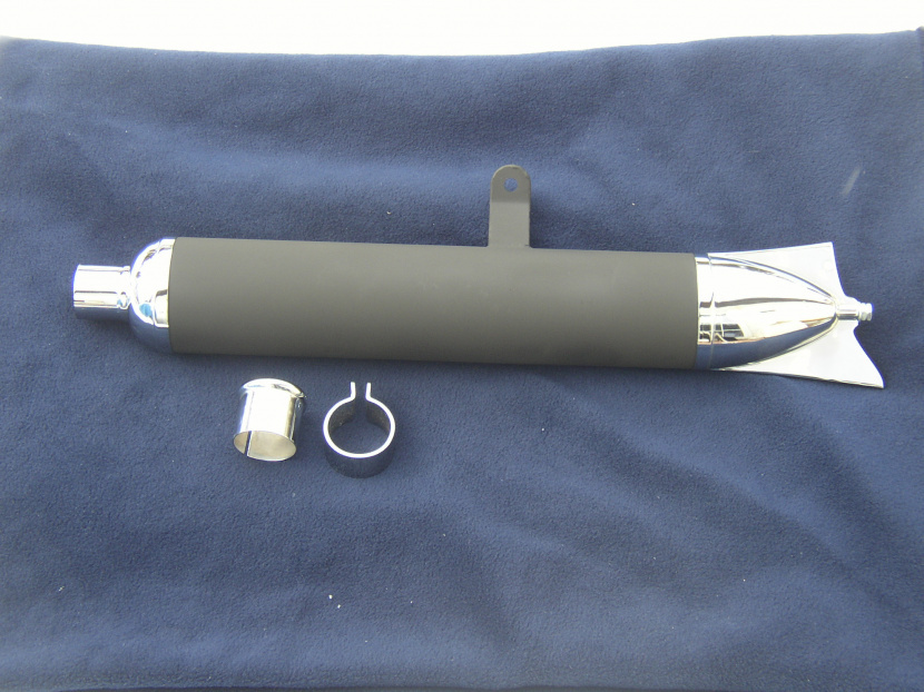 výfuk TRIUMPH TWN 300, prevedenie chróm - čierna - chróm