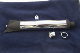 výfuk TRIUMPH TWN 200, prevedenie čierna - chróm - čierna