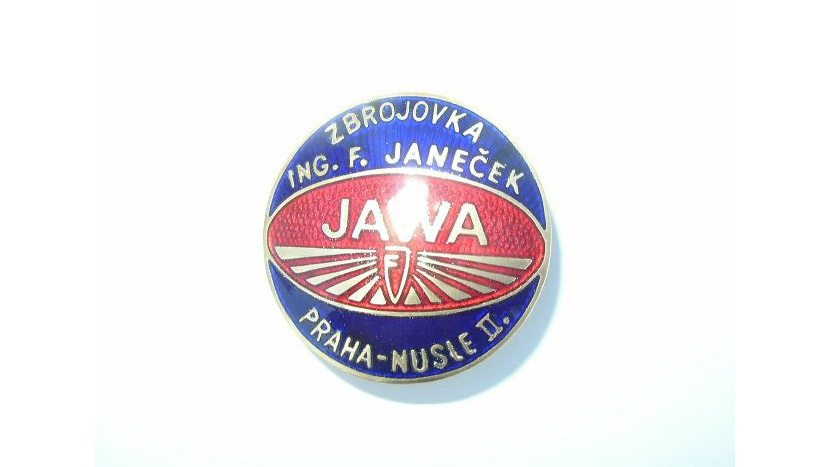znak JAWA PRAHA - NUSLE II smaltovaný