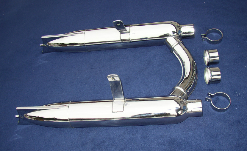 výfuková sada DKW 500 - chrómovaná