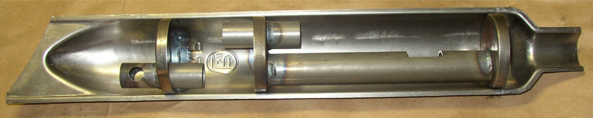 rez výfukom / Auspuffschnitt DKW RT 100 D.R.P.