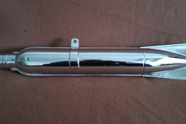 výfuk JAWA 250 perák - s prevlekom, držiak zvonka