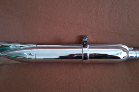 výfuk JAWA 250 perák - s prevlekom, dvojitý držiak