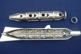 výfuk JAWA 350 perák - rez výfukom