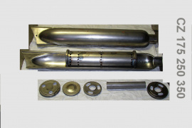 výfuk ČZ 175, 250, 350 - rez výfukom