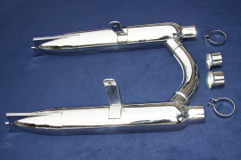 výfuková sada DKW 500 - chrómovaná